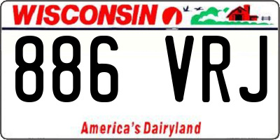 WI license plate 886VRJ