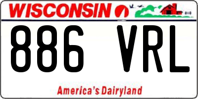 WI license plate 886VRL