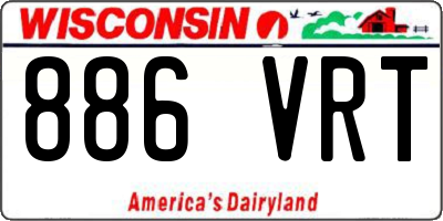 WI license plate 886VRT