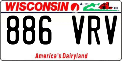 WI license plate 886VRV