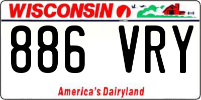 WI license plate 886VRY