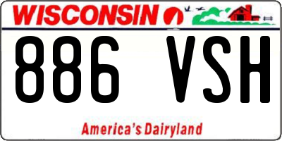 WI license plate 886VSH
