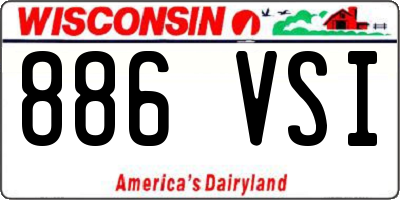 WI license plate 886VSI