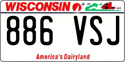 WI license plate 886VSJ