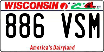 WI license plate 886VSM