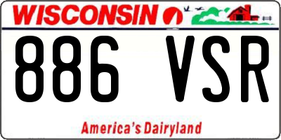 WI license plate 886VSR