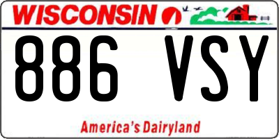 WI license plate 886VSY