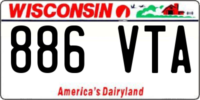 WI license plate 886VTA