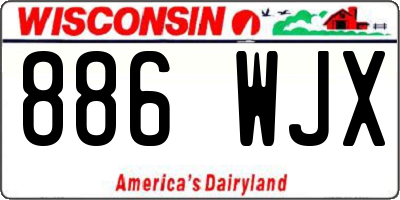 WI license plate 886WJX