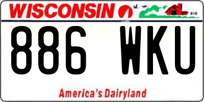 WI license plate 886WKU