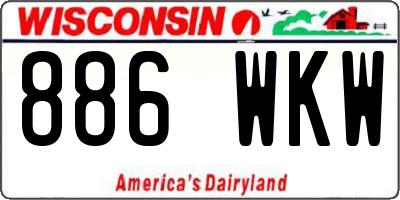 WI license plate 886WKW