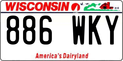 WI license plate 886WKY
