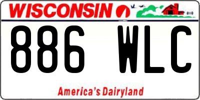 WI license plate 886WLC