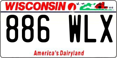WI license plate 886WLX