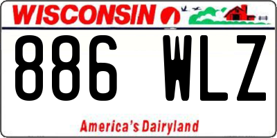 WI license plate 886WLZ
