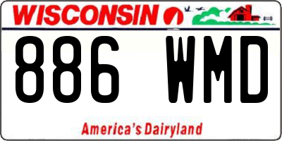 WI license plate 886WMD