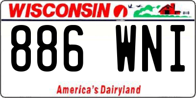 WI license plate 886WNI