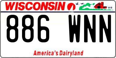 WI license plate 886WNN