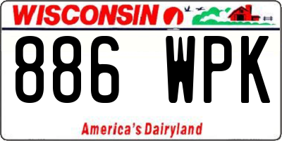 WI license plate 886WPK