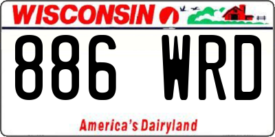 WI license plate 886WRD
