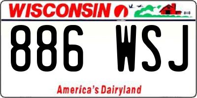 WI license plate 886WSJ