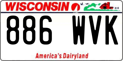 WI license plate 886WVK