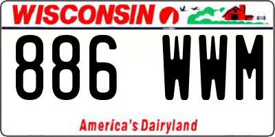 WI license plate 886WWM
