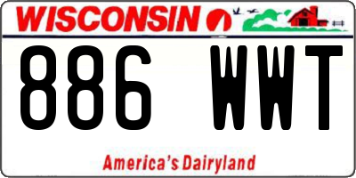 WI license plate 886WWT