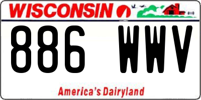 WI license plate 886WWV