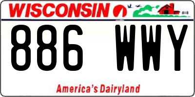 WI license plate 886WWY