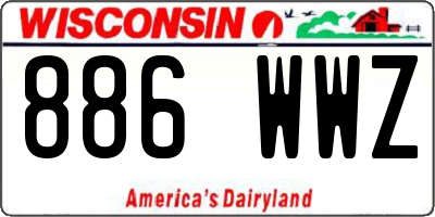 WI license plate 886WWZ
