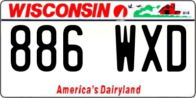 WI license plate 886WXD