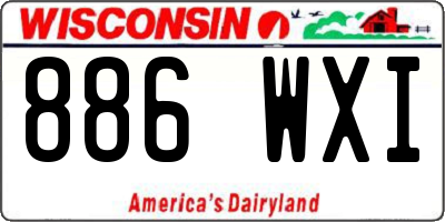 WI license plate 886WXI