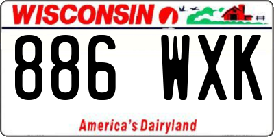 WI license plate 886WXK
