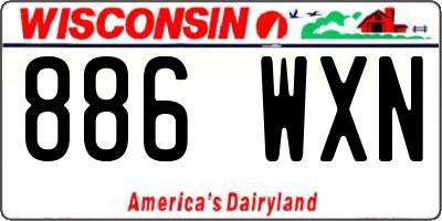 WI license plate 886WXN