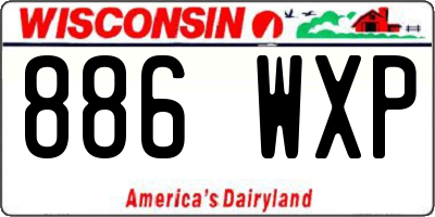 WI license plate 886WXP