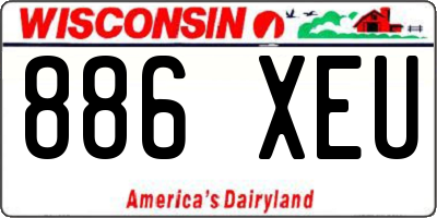 WI license plate 886XEU