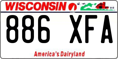 WI license plate 886XFA