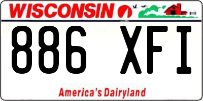 WI license plate 886XFI