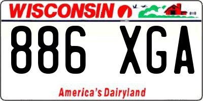 WI license plate 886XGA