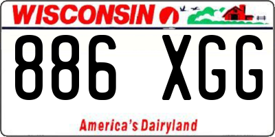 WI license plate 886XGG