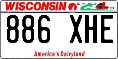 WI license plate 886XHE