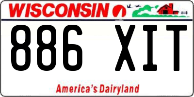 WI license plate 886XIT