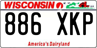 WI license plate 886XKP