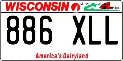 WI license plate 886XLL