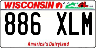WI license plate 886XLM