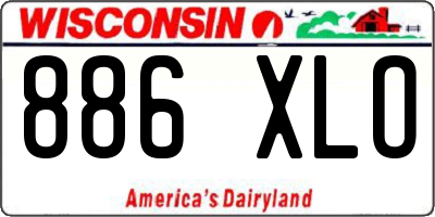 WI license plate 886XLO