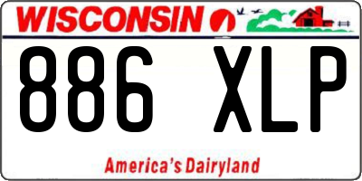 WI license plate 886XLP