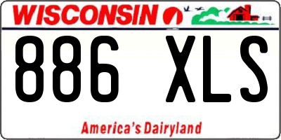 WI license plate 886XLS