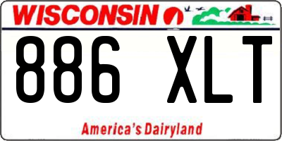 WI license plate 886XLT